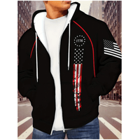 Sudadera con Capucha Negro Hombre Chompa Invierno Urbano Talla M Textil Importado