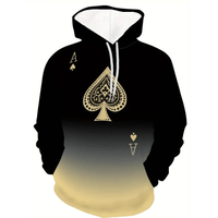 Sudadera con Capucha Negro Hombre Chompa Invierno Urbano Talla: M Textil Importado
