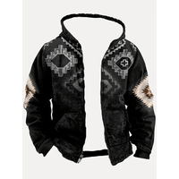 Sudadera Etnica Retro Negro Hombre Urbano Chompa Invierno Talla M Textil Import