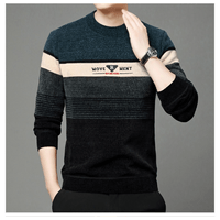 Chompa Cuello Redondo Oscuro Sueter Invierno Hombre Talla M (Mediano) Textil Importado