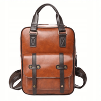 Mochila de Negocios Camel Britanico Mujer Portalaptop 13pulg (31x26x10) Cuero Importado