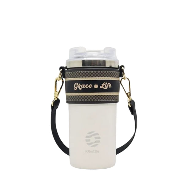 FJBottle - Taza térmica de café con aislamiento de acero inoxidable 500ml - Negro