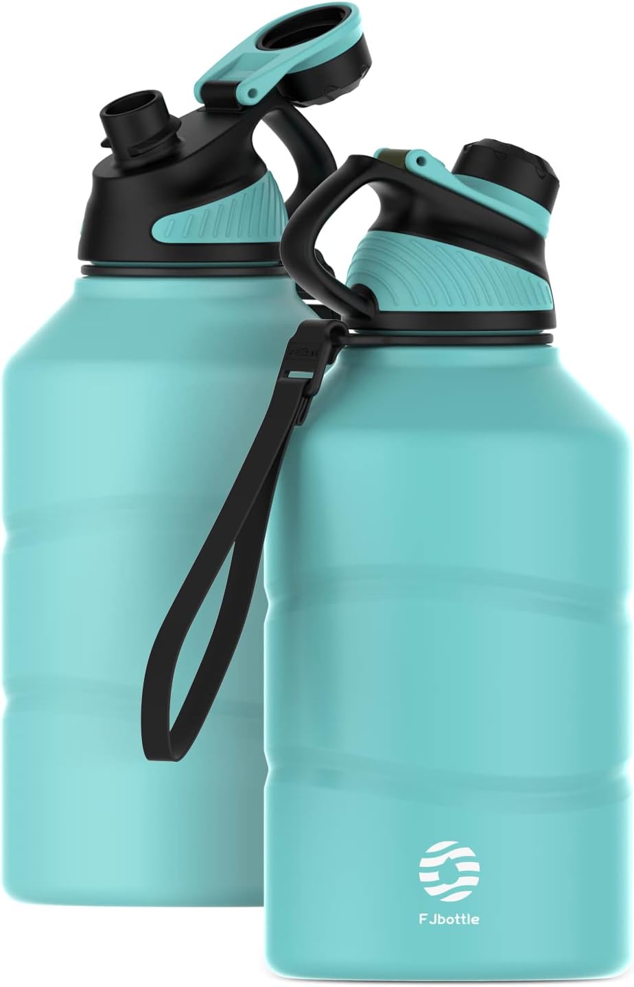 FJBottle - Botella de agua de acero inoxidable con tapa magnética 2200ml - Verde