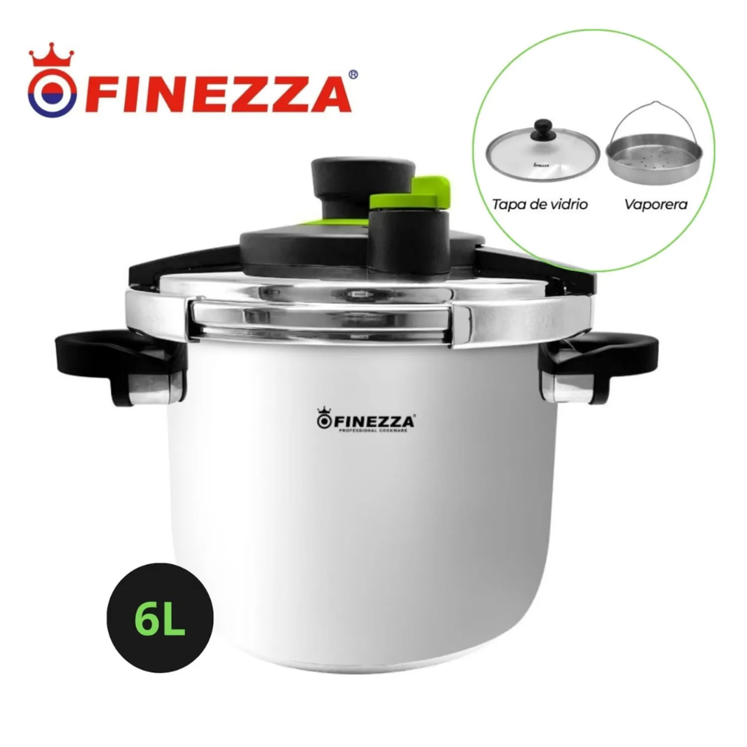 Olla a Presion Finezza Acero Inoxidable 6Lts FZ-856AP