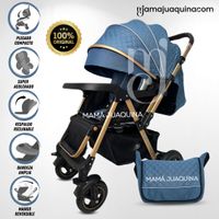 Coche Cuna de Lujo «BOMBSHELL» con Bolso Pañalero Azul
