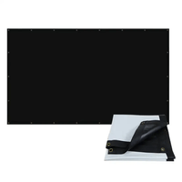 Pantalla ecran PVC flexible para proyección 120 pulgadas 16:9 negra/blanca