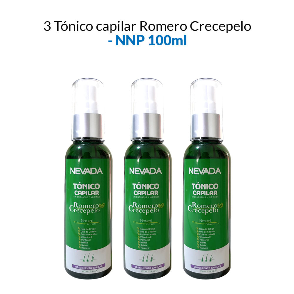 3 Romero Crecepelo Tonico Capilar 100ml - Nevada