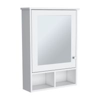 Gabinete 1 puerta con espejo 73.6x53cm Blanco Tuhome