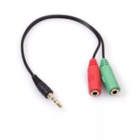 Adaptador convertidor splitter audífonos doble 3.5 mm a 1 plug laptop