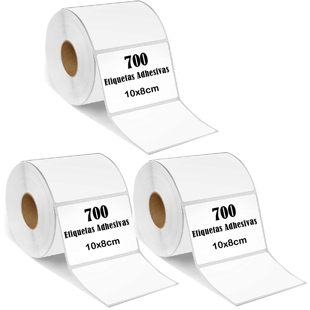 Etiqueta Termica Adhesiva 10x8cm Pack 3 Rollos