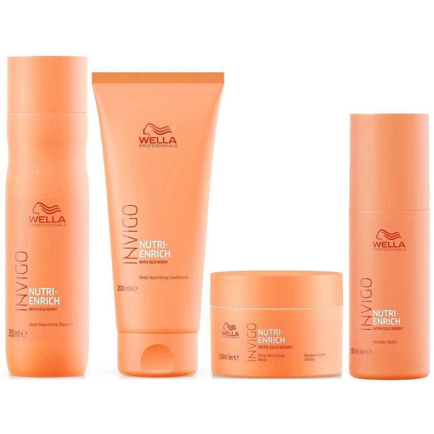 Shampoo + Conditioner + Mascarilla + Bálsamo Wella Invigo Nutri Enrich
