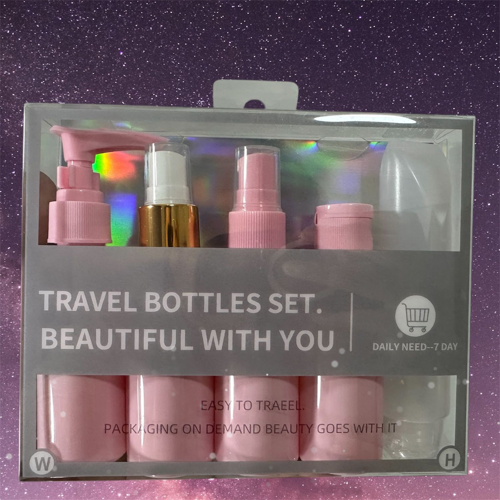 Set de 5 Frascos Pulverizador Contenedor de Aseo para Viaje