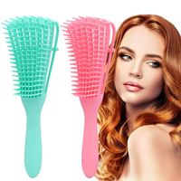 Peine cepillo flexible desenredante para cabello ondulado rizado afro