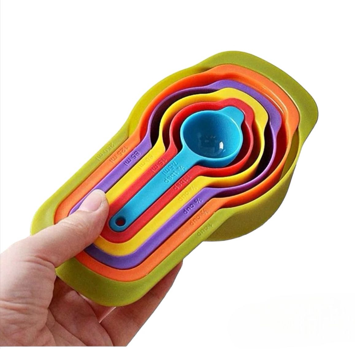 Cucharas Y Tazas Medidoras Plasticas Juego X 6 Repostería