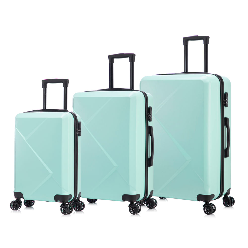 Maletas De Viaje Set de 3 Verde Agua GEJV
