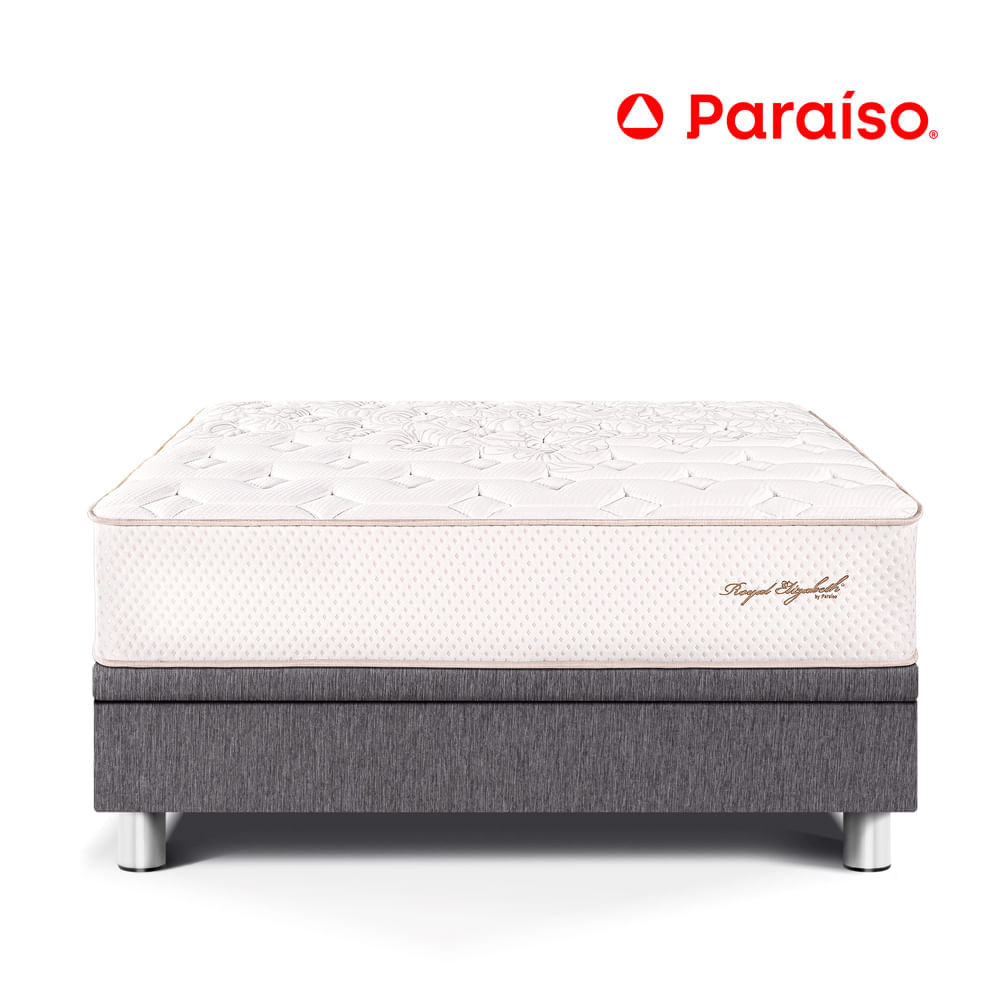 Cama Boxet Royal Elizabeth 1.5 Plazas Gris