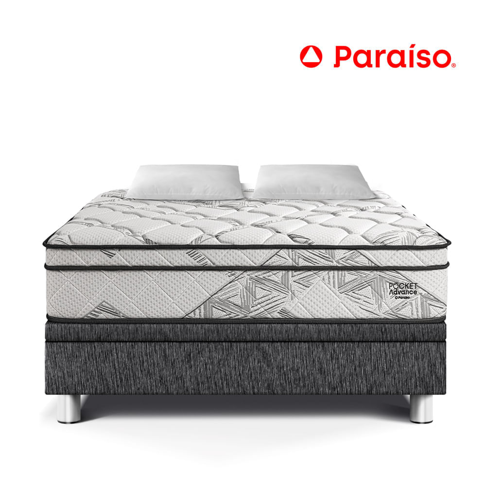 Cama Boxet Pocket Advance Queen Charcoal