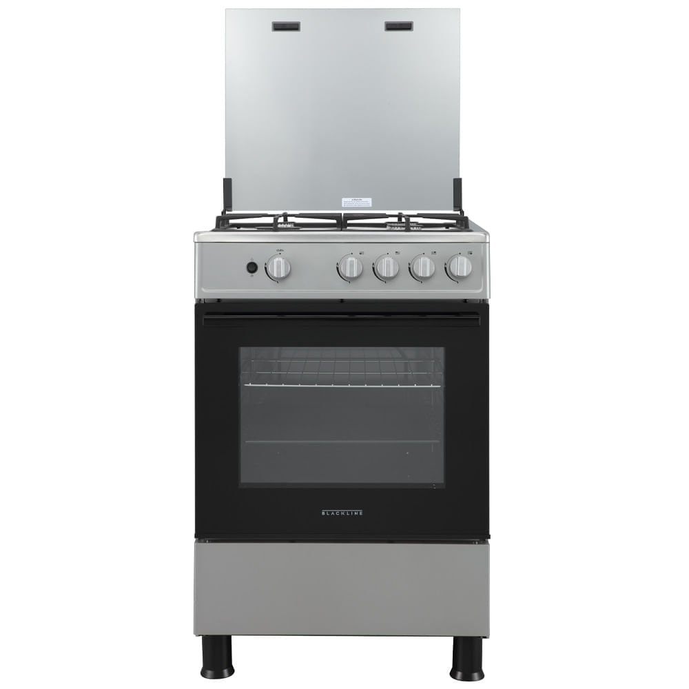 Cocina a Gas BLACKLINE 4 Quemadores 24T4G068B Silver