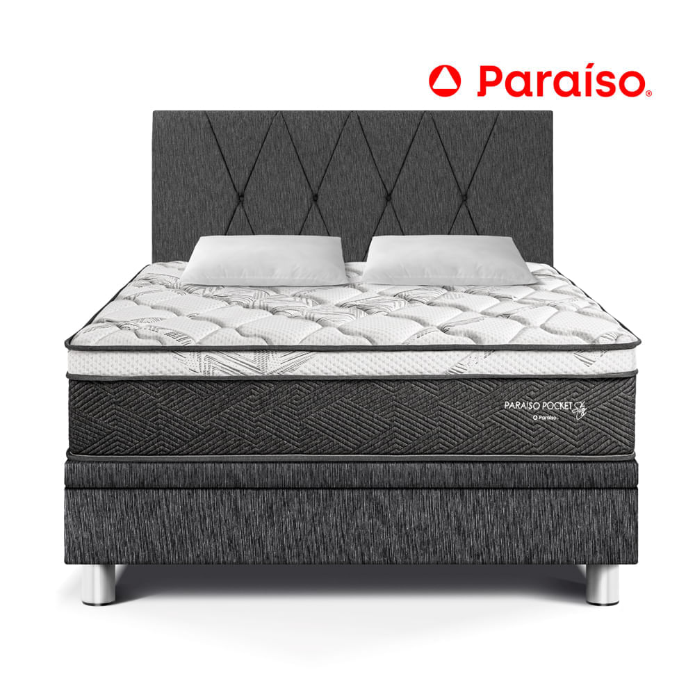 Dormitorio Boxet Paraiso Pocket Star Queen Charcoal
