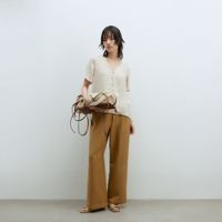 Blusa Mujer Sfera Manga Corta Botones Beige