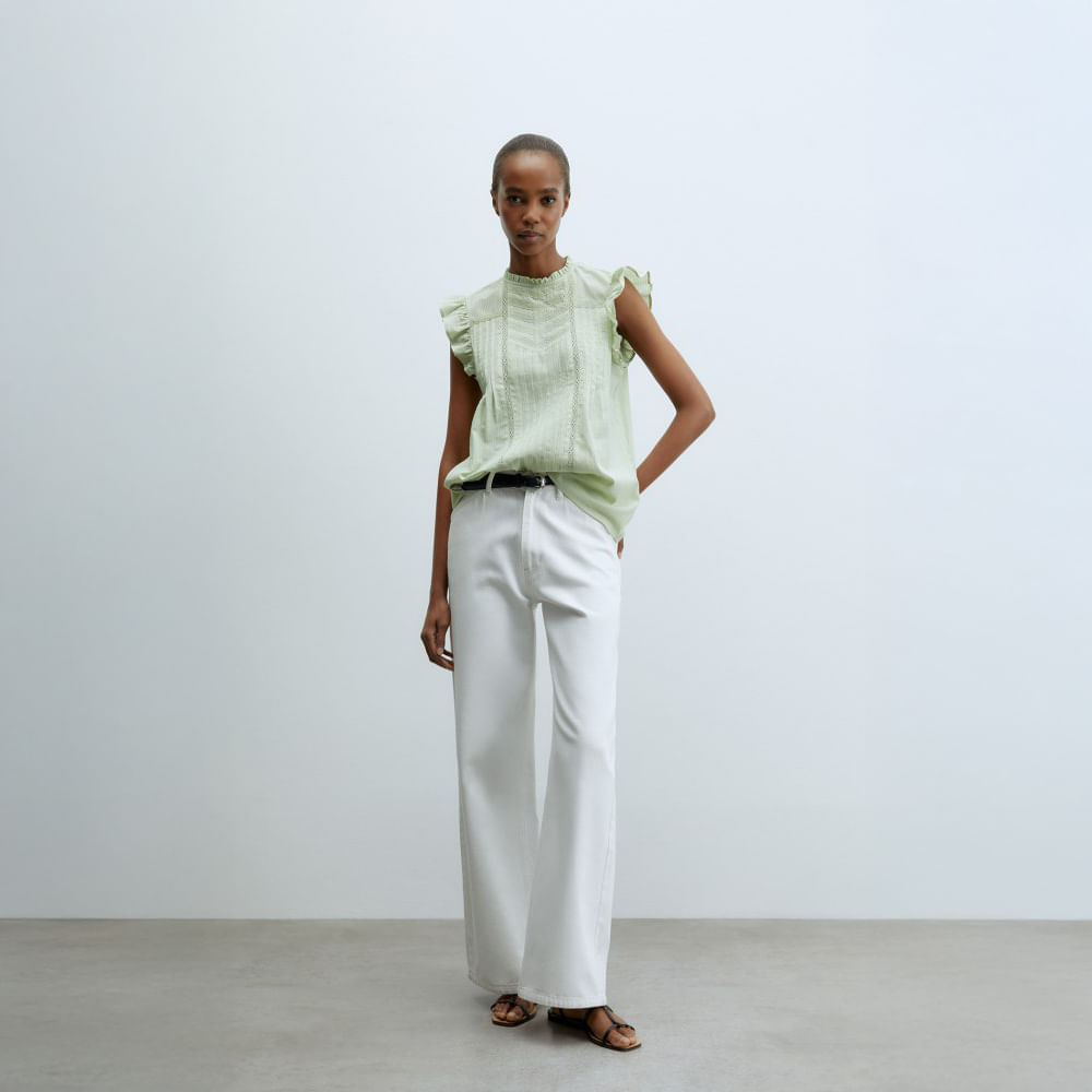 Blusa Mujer Sfera Bordada Mx Blu Verde
