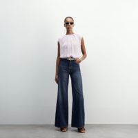 Blusa Mujer Sfera Top Plisado Rosa