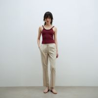 Pantalón Mujer Sfera Satén Ba Cinturón Plomo