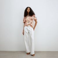 Polo Mujer Sfera Mc Pliegues Vainica Mx Blanco