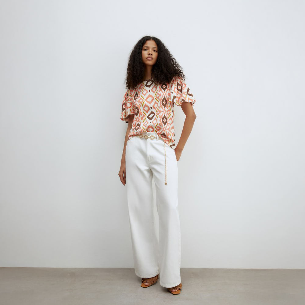 Polo Mujer Sfera Mc Pliegues Vainica Mx Blanco