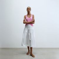 Chaleco Mujer Sfera Top Canale Escote Redondo Rosa