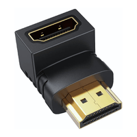 Adaptador empalme HDMI hembra a macho 90 grados
