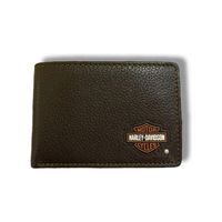 Billetera de Cuero Hayley Davidson Hombre - Marron