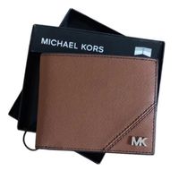 Billetera Bifold Hombre Michael Kors Slim - Marron