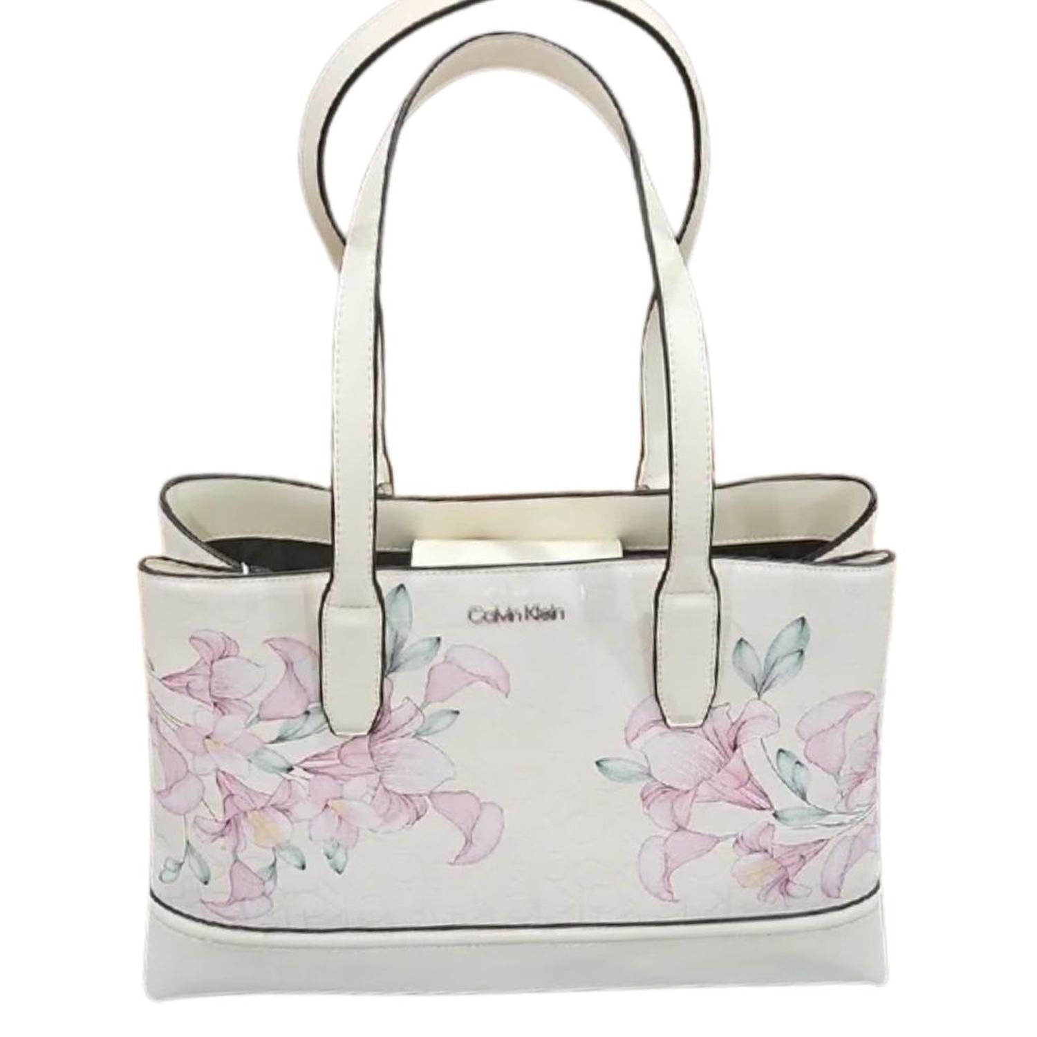Cartera Tote Calvin Klein H5DAVSE4 Flores - Blanco