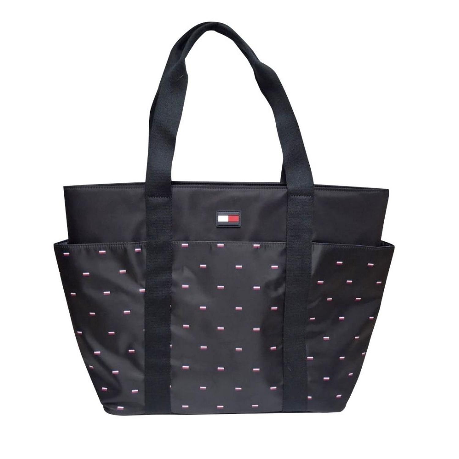Cartera Tote Tommy Hilfiger Flag - Negro