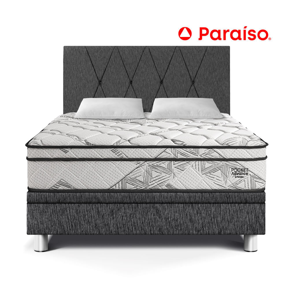 Dormitorio Boxet Pocket Advance Queen Charcoal