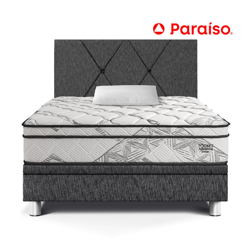 Dormitorio Boxet Pocket Advance 1.5 Plazas Charcoal