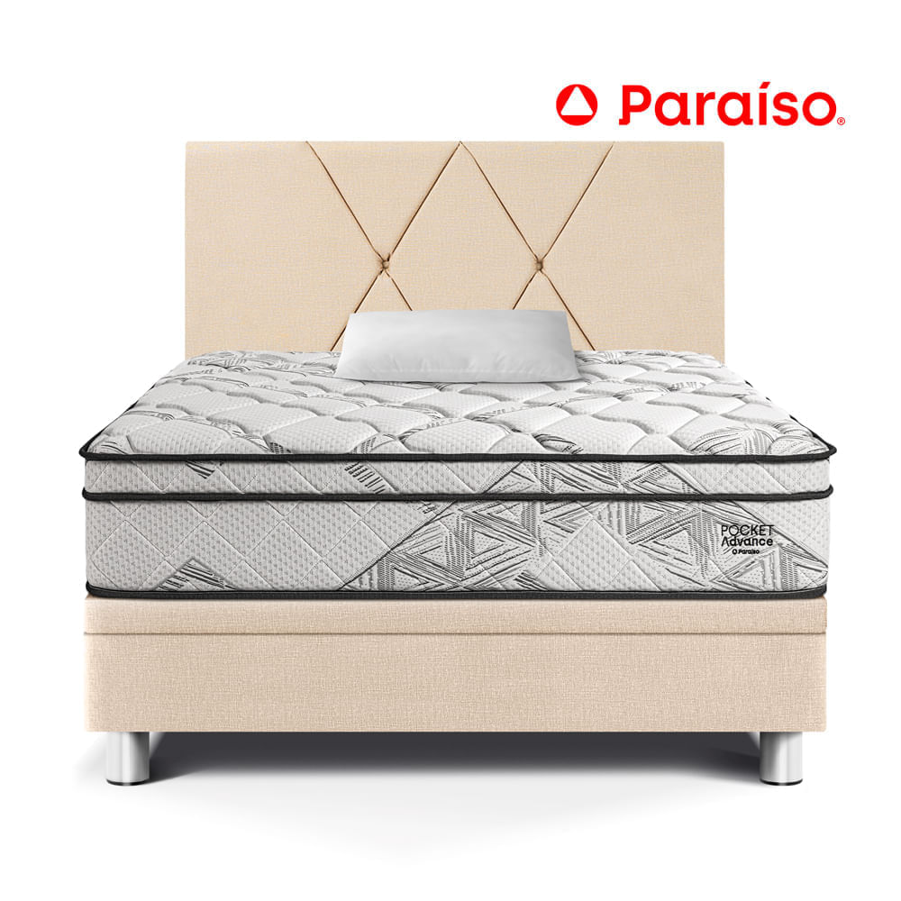 Dormitorio Boxet Pocket Advance 1.5 Plazas Champagne