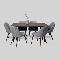 Juego De Comedor Tana 6 Sillas Gris Claro