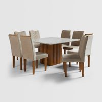Juego De Comedor Samuel 8 Sillas Marrón