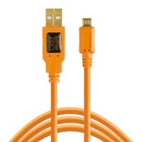 Cable Tether Tools USB 2.0 Tipo A a USB Micro-B con 5 Pines (4.6 metros)