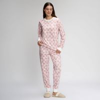 Pijama Mujer Print Hypnotic Manga Larga Plush