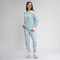Pijama Mujer Print Hypnotic Manga Larga Plush