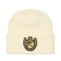 Chullo PINK Rib Knit Beanie - Beige