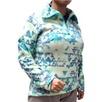 Chompa Polar Mujer Columbia Arctic Air Printed Half - Celeste - M
