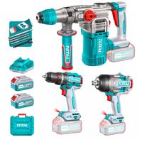 Mega Combo PRO Taladro 96N.m. + Rotomartillo + Llave de Impacto 3/4"" 20V Total