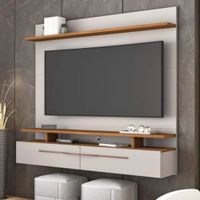 Mueble completo para TV flotante 2 cajones Argos color Blanco/Duna TU MESITA