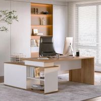 Escritorio Ejecutivo Palmer color Blanco/Marrón TU MESITA