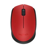 Mouse Logitech M170 Wireless Rojo Negro