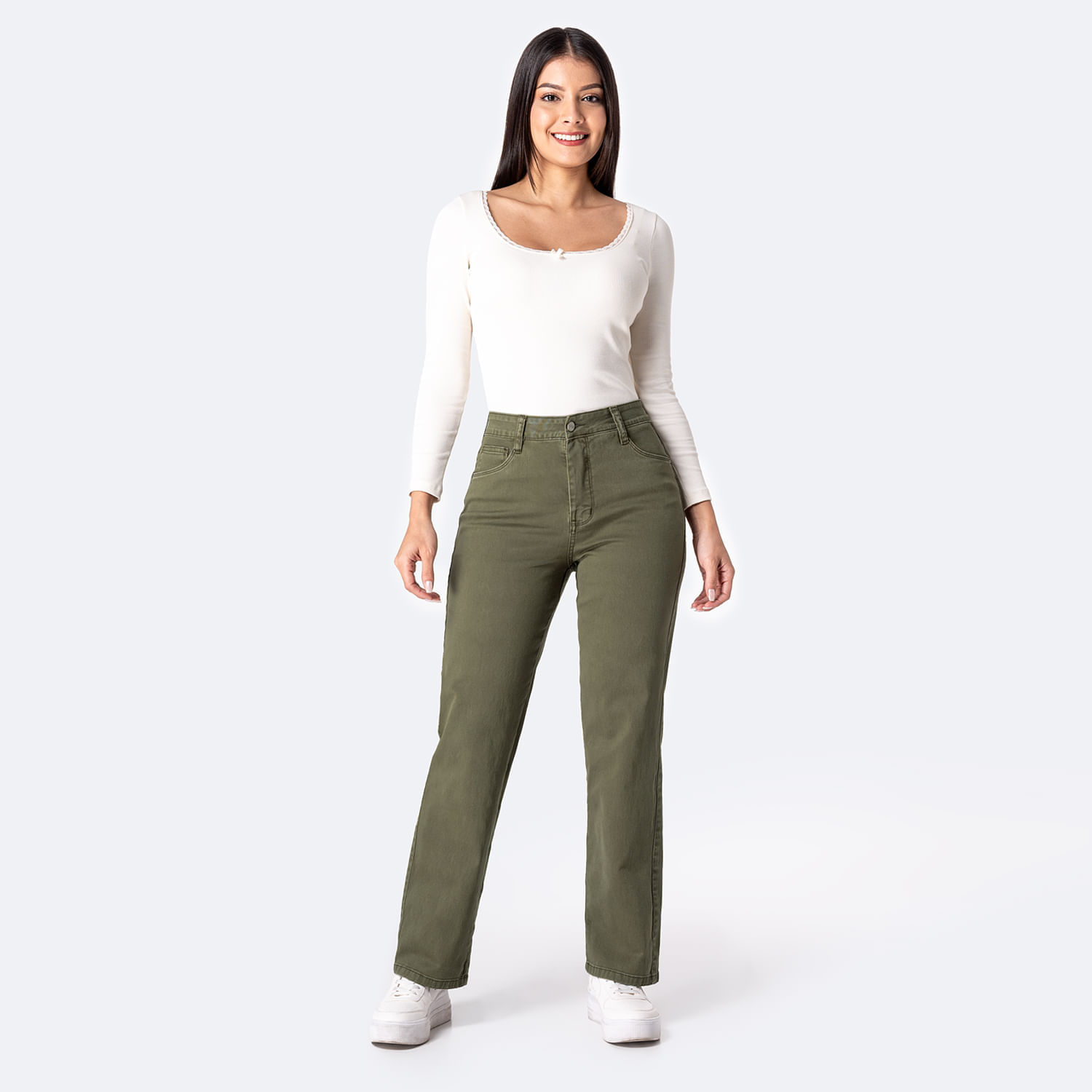 Pantalon Mujer Pionier Color Straight Haishe
